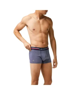 Lot de 3 Boxers classique en coton multicolore uni coupe fermée avec logo brodé