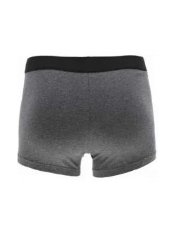 Lot de 3 Boxers classique en coton noir gris et marine uni avec une coupe fermée
