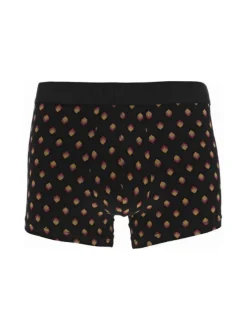 Lot de 2 boxers classique en coton noir imprimé avec une coupe fermée