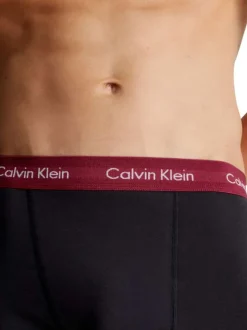Lot de 3 Boxers classique en coton noir uni avec nom de la marque