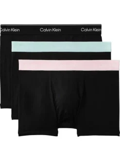Lot de 3 boxers classique en coton noir uni avec une coupe ajustée