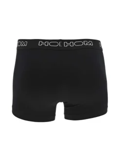 Lot de 3 boxers classique en coton noir uni avec une coupe fermée