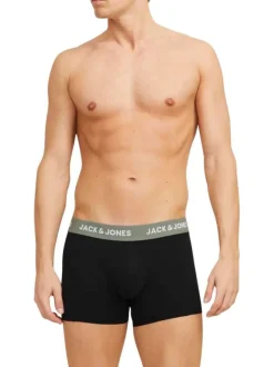 Lot de 3 boxers classique en coton noir uni avec une coupe fermée
