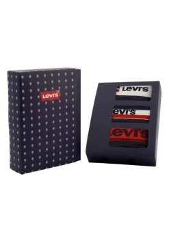 Lot de 3 Boxers classique en coton noir unis avec tailles élastiquées rayées