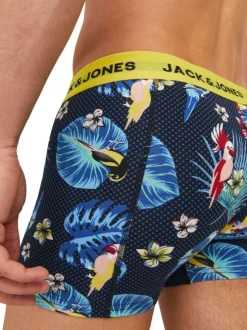 Lot de 3 Boxers classique en coton nuit uni avec une coupe fermée