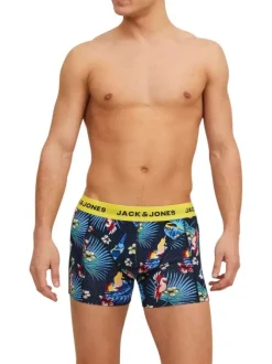 Lot de 3 Boxers classique en coton nuit uni avec une coupe fermée