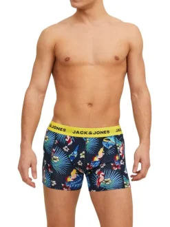 Lot de 3 Boxers classique en coton nuit uni avec une coupe fermée