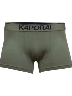 Lot de 3 Boxers classique kaki camouflage avec une coupe fermée et une ceinture kaki et grise