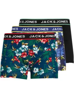 Lot de 3 Boxers classique multicolore uni avec une coupe fermée