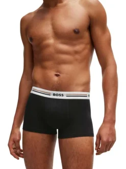 Lot de 3 Boxers classique noires unis avec taille élastique