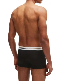 Lot de 3 Boxers classique noires unis avec taille élastique