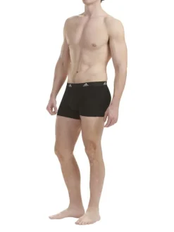 Lot de 3 Boxers classiques à coupe fermée, noir unis à ceinture élastiquée