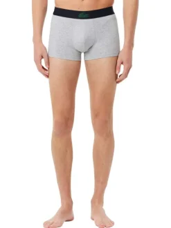 Lot de 3 boxers classiques en coton bicolore à motifs avec le crocodile