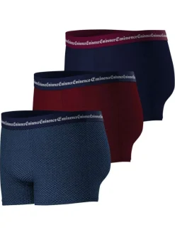 Lot de 3 boxers classiques en coton bicolores à petits motifs