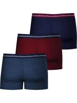 Lot de 3 boxers classiques en coton bicolores à petits motifs