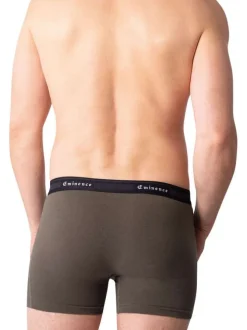 Lot de 2 boxers classiques en coton bicolores unis avec le nom de la marque