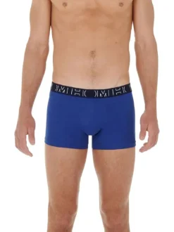 Lot de 3 boxers classiques en coton bleu avec un imprimé fleurs abstraits