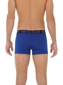 Lot de 3 boxers classiques en coton bleu avec un imprimé fleurs abstraits