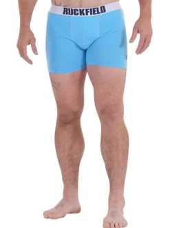 Lot de 2 boxers classiques en coton bleu unis avec une coupe fermée
