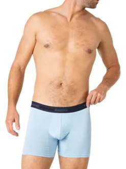 Lot de 3 boxers classiques en coton camel avec le nom de la marque