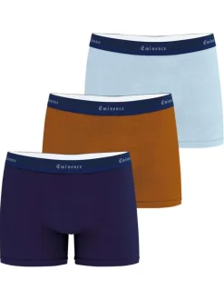 Lot de 3 boxers classiques en coton camel avec le nom de la marque