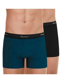 Lot de 2 boxers classiques en coton imprimé avec une coupe fermée