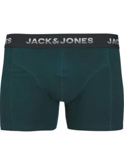 Lot de 3 boxers classiques en coton mélangé marine à motifs et coupe fermée