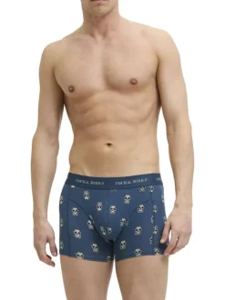 Lot de 3 boxers classiques en coton mélangé multicolore avec des motifs