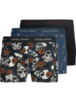 Lot de 3 boxers classiques en coton mélangé multicolore avec des motifs