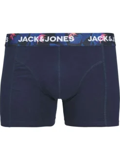 Lot de 2 boxers classiques en coton mélangé noir à coupe fermée avec des motifs