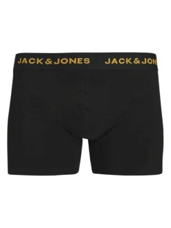 Lot de 3 boxers classiques en coton mélangé noir uni avec une coupe fermée