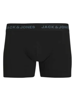 Lot de 3 boxers classiques en coton mélangé noir uni avec une coupe fermée