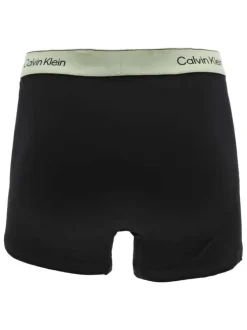 Lot de 3 boxers classiques en coton mélangé noir uni avec une coupe fermée