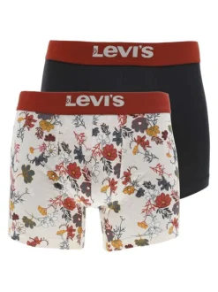Lot de 2 boxers classiques en coton multicolores fleuris à ceinture élastiquée