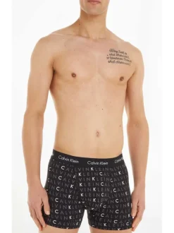 Lot de 3 Boxers classiques en coton multicolores unies avec nom de la marque