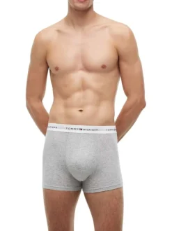 Lot de 3 boxers classiques en coton multicolores unis avec une taille élastiquée