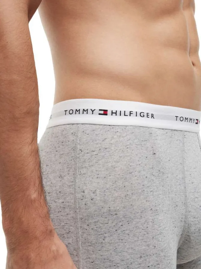 Lot de 3 boxers classiques en coton multicolores unis avec une taille élastiquée