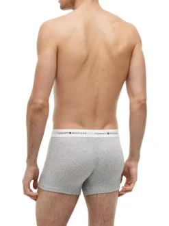 Lot de 3 boxers classiques en coton multicolores unis avec une taille élastiquée