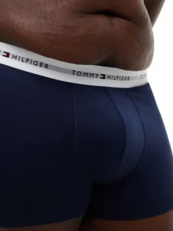 Lot de 3 boxers classiques en coton multicolores unis avec une taille élastiquée