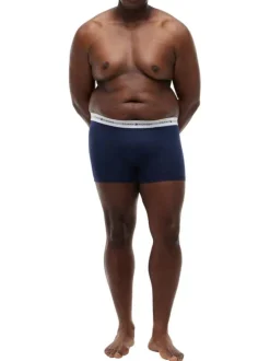 Lot de 3 boxers classiques en coton multicolores unis avec une taille élastiquée