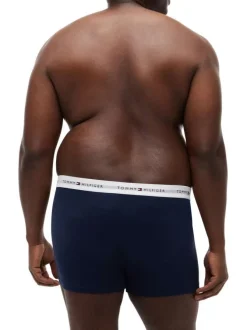 Lot de 3 boxers classiques en coton multicolores unis avec une taille élastiquée