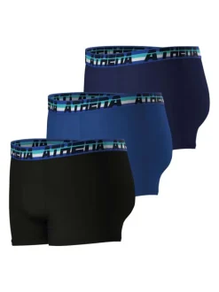 Lot de 3 boxers classiques en coton multicolores unis et à coupe fermée