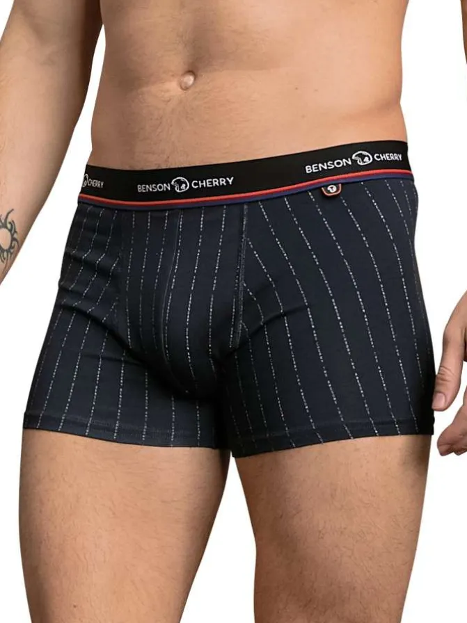 Lot de 2 boxers classiques en coton multicolores unis pourvu du nom de la marque
