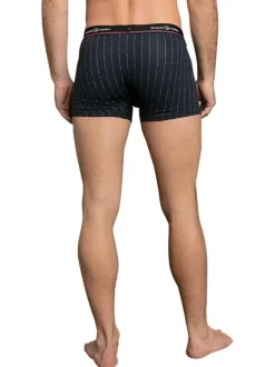 Lot de 2 boxers classiques en coton multicolores unis pourvu du nom de la marque