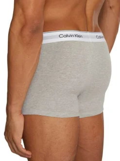 Lot de 3 Boxers classiques en coton multicolore uni coupe fermée