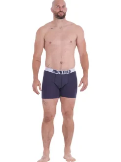 Lot de 2 boxers classiques en coton multicolore unis avec ceinture élastiquée
