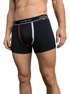 Lot de 2 boxers classiques en coton multicolore unis avec nom de la marque