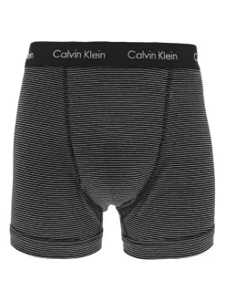 Lot de 3 Boxers classiques en coton multicolore unis coupe fermée