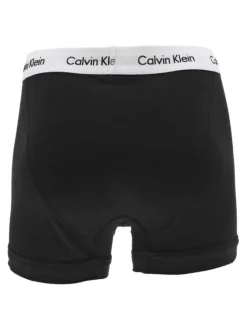 Lot de 3 Boxers classiques en coton multicolore unis coupe fermée