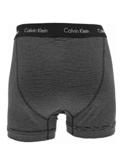 Lot de 3 Boxers classiques en coton multicolore unis coupe fermée